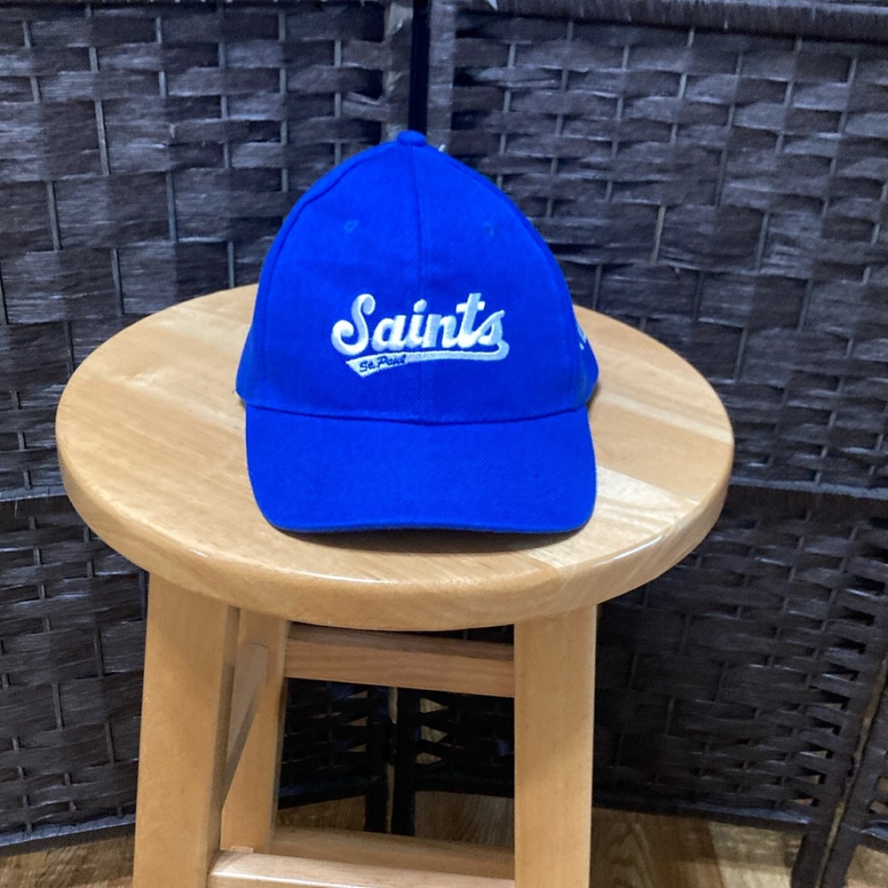 Saint Paul Saints Blue Baseball Cap Adjustable Velcro Strap - like new condition